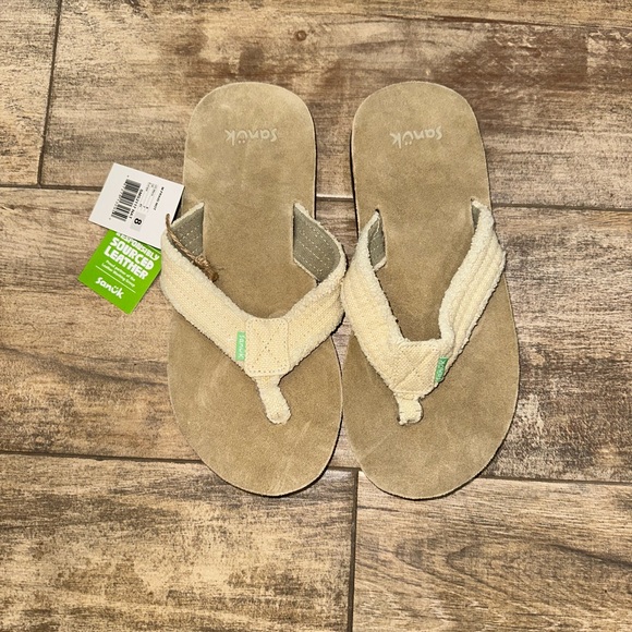 Sanuk Tan Flip-Flops Woven Strap Comfort main image 4